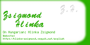 zsigmond hlinka business card